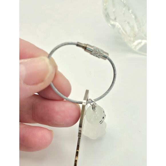 Cat Lover Glow in the Dark Keychain Durable Easy Screw Keyring Unique Kitty Gift - Picture 4 of 8